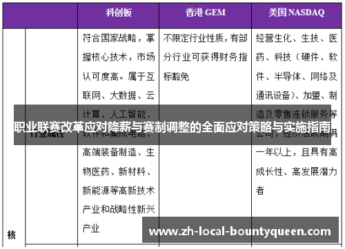 职业联赛改革应对降薪与赛制调整的全面应对策略与实施指南